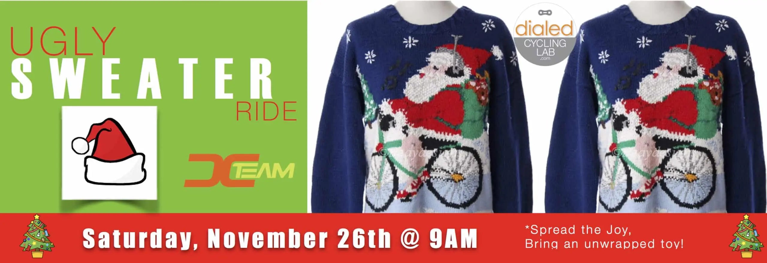 2016 Ugly Sweater Ride - Dialed Cycling Lab
