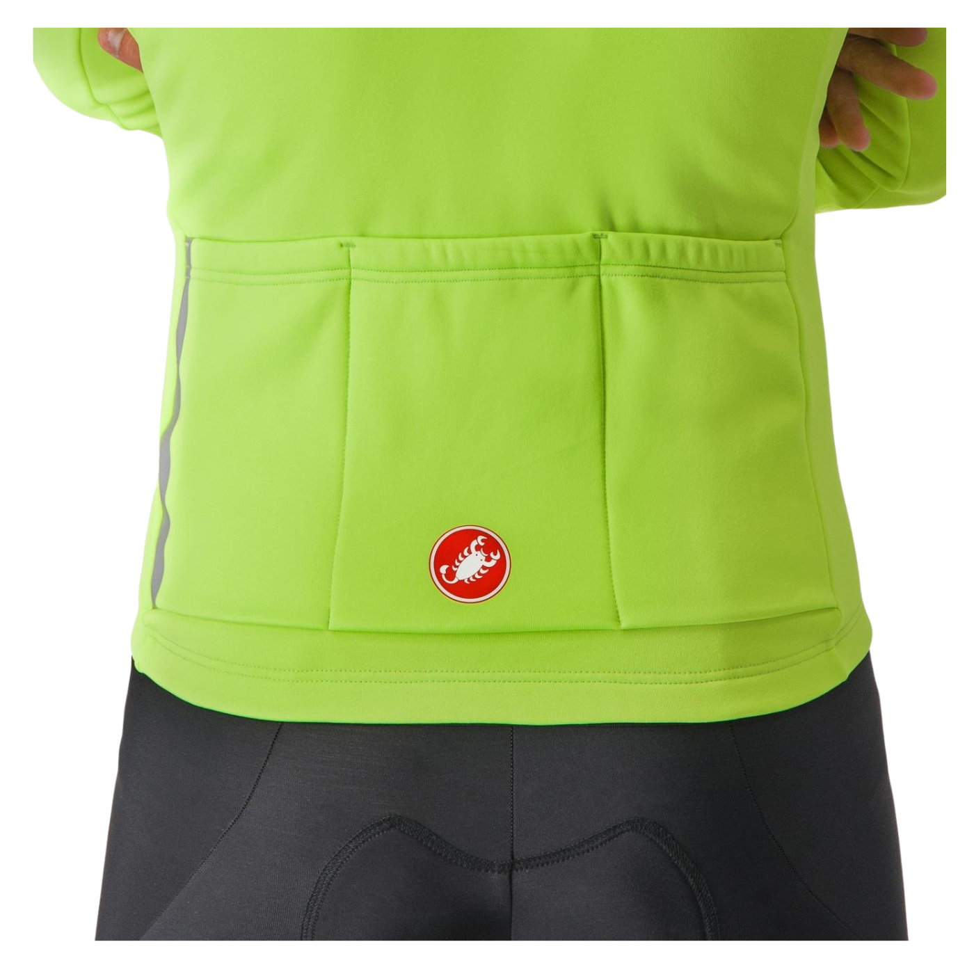 Castelli Entrata Thermal Jersey - Electric Lime / Dark Gray