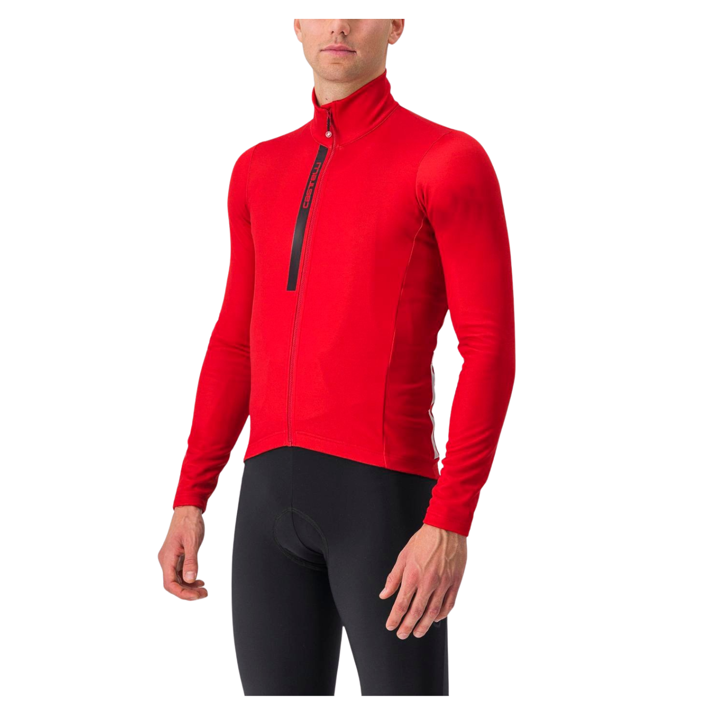 Castelli Entrata Thermal Jersey - Rich Red / Black