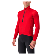 Castelli Entrata Thermal Jersey - Rich Red / Black