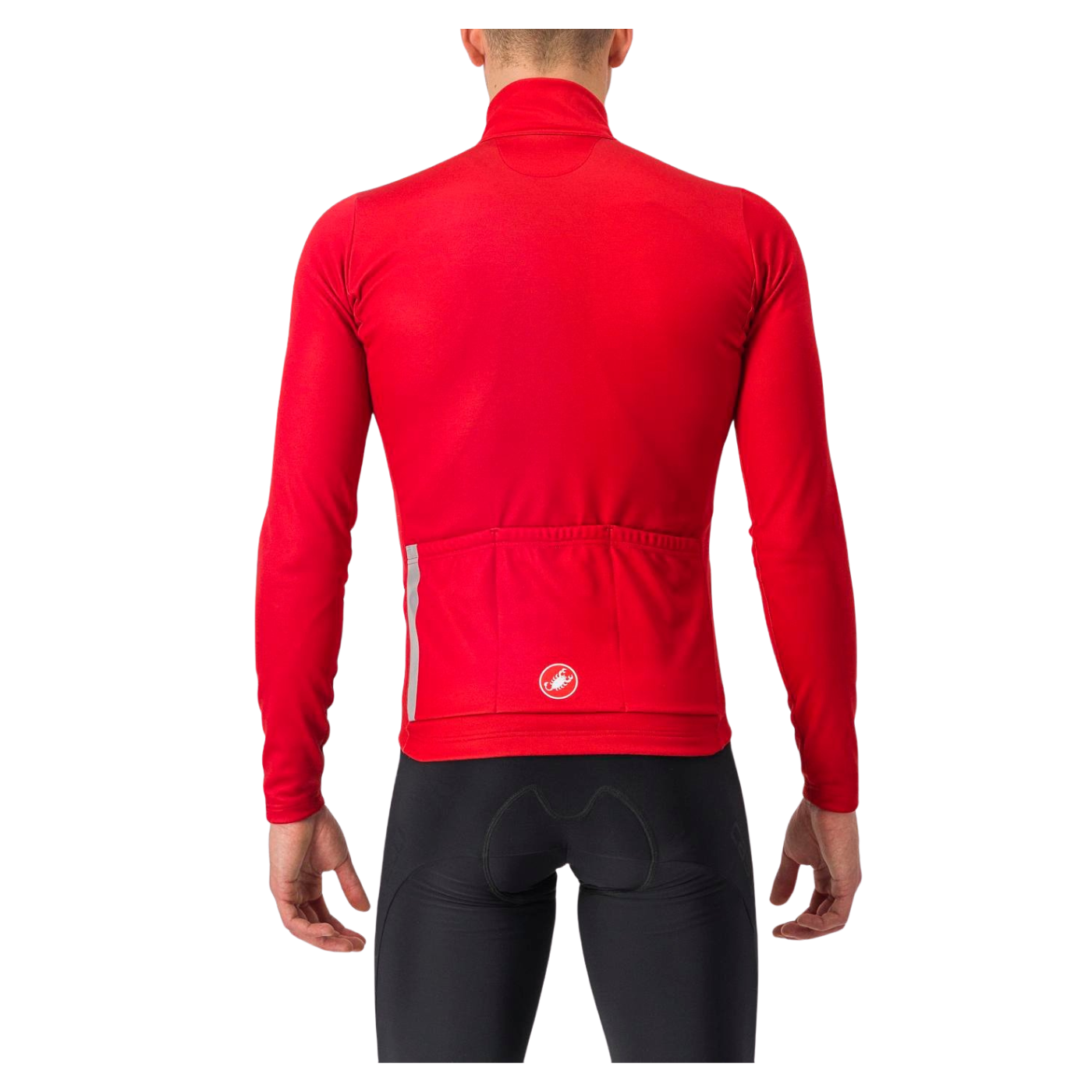 Castelli Entrata Thermal Jersey - Rich Red / Black