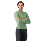 Castelli Espresso Thermal Jersey - Green Pepper / Deep Green