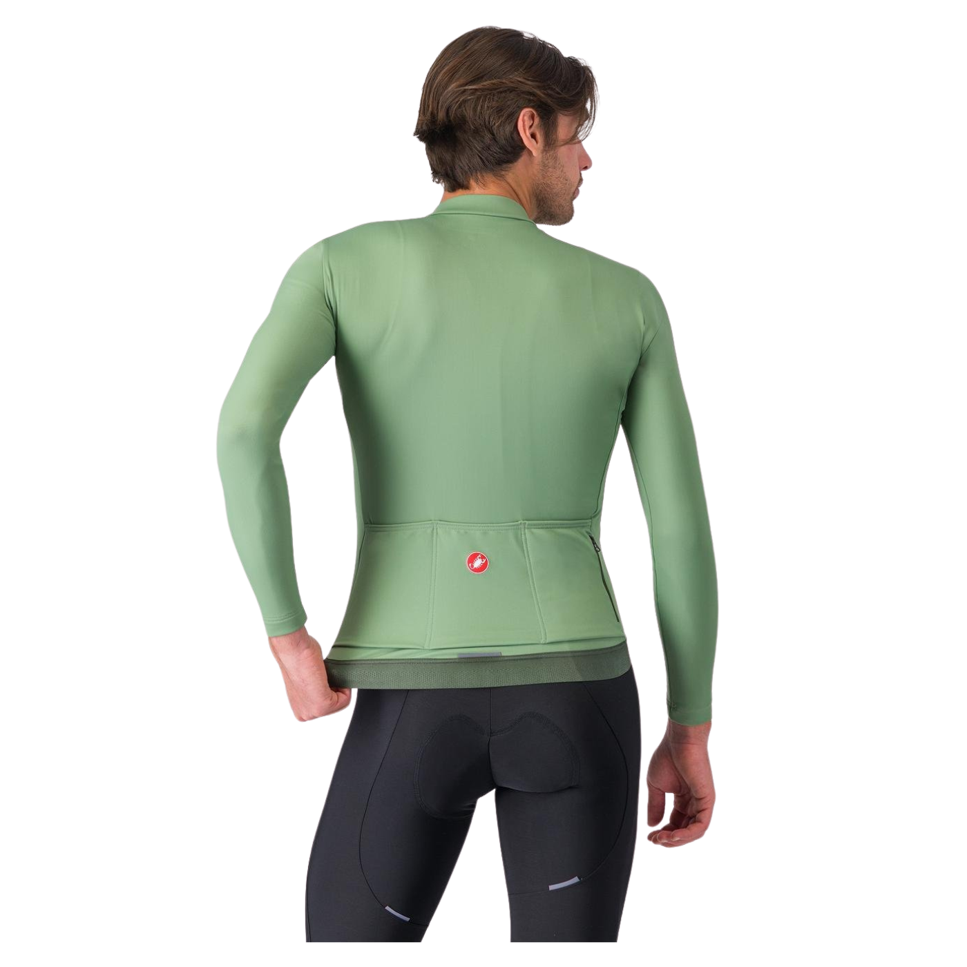 Castelli Espresso Thermal Jersey - Green Pepper / Deep Green