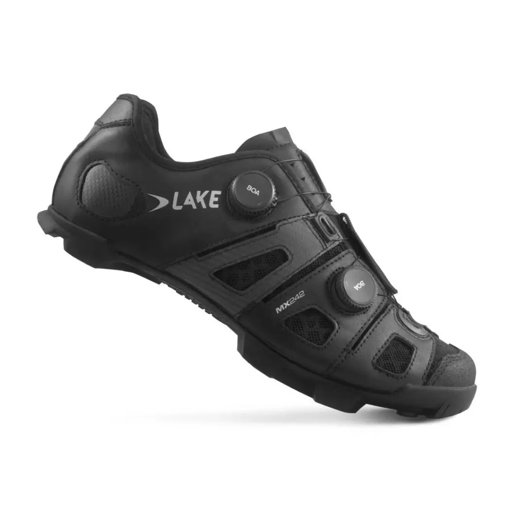 LAKE MX145 サイクリングシューズ BOA ブラック 41 Lake MX242 Wide MTB Shoe | Black/Silver – Dialed Cycling Lab