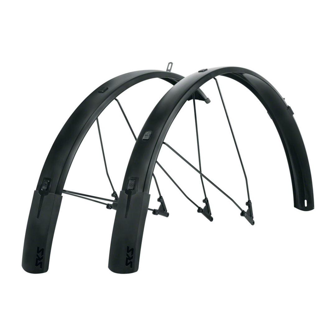 SKS B65 Bluemels Style Full Coverage Fender Set - 65mm | 27.5/29/700 x 1.75-2.25" | Matte Black