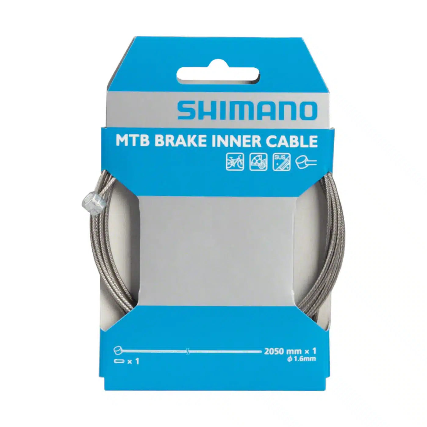 Shimano Stainless Mountain Brake Cable - 1.6 x 2050mm