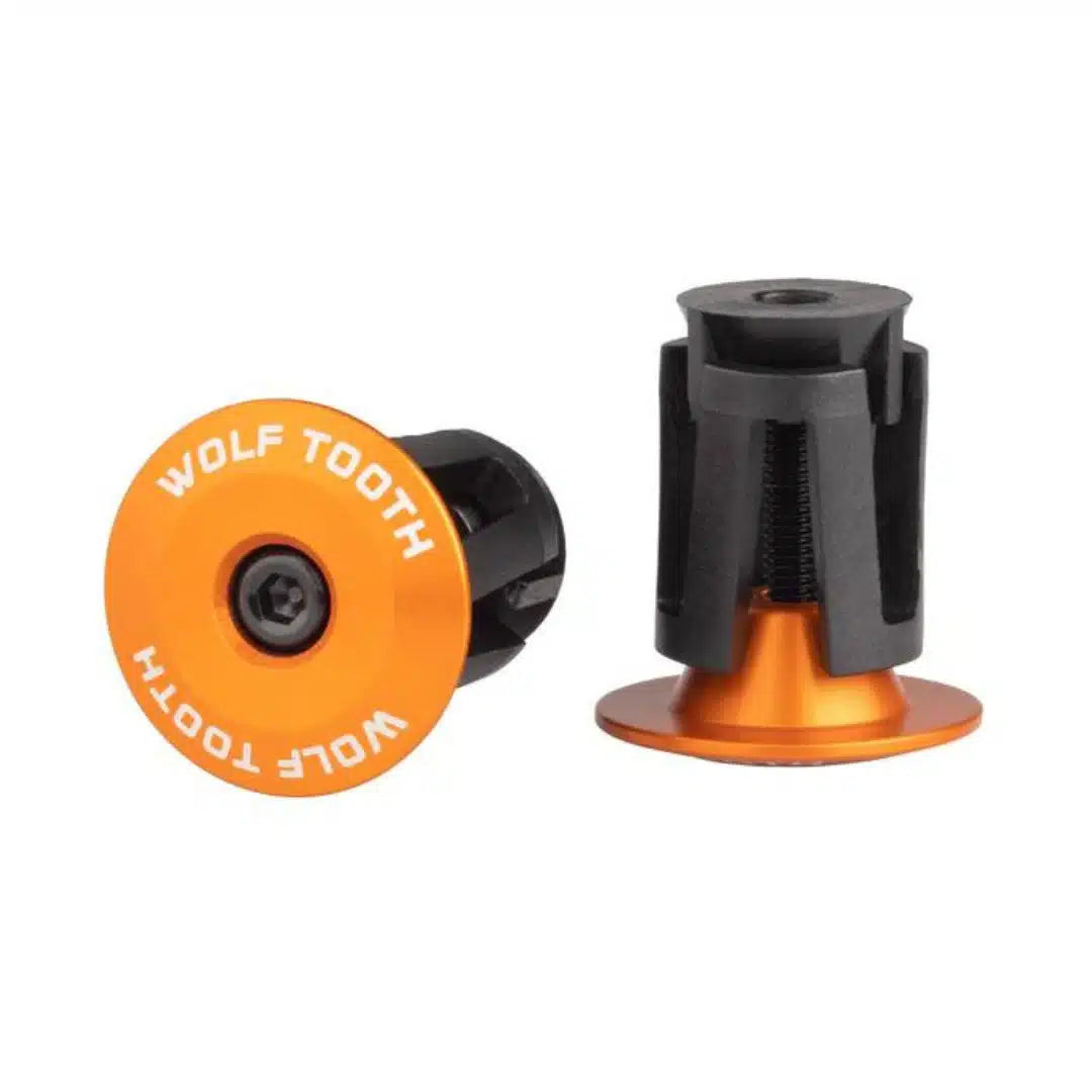 Wolf Tooth Alloy Bar End Plugs - Orange