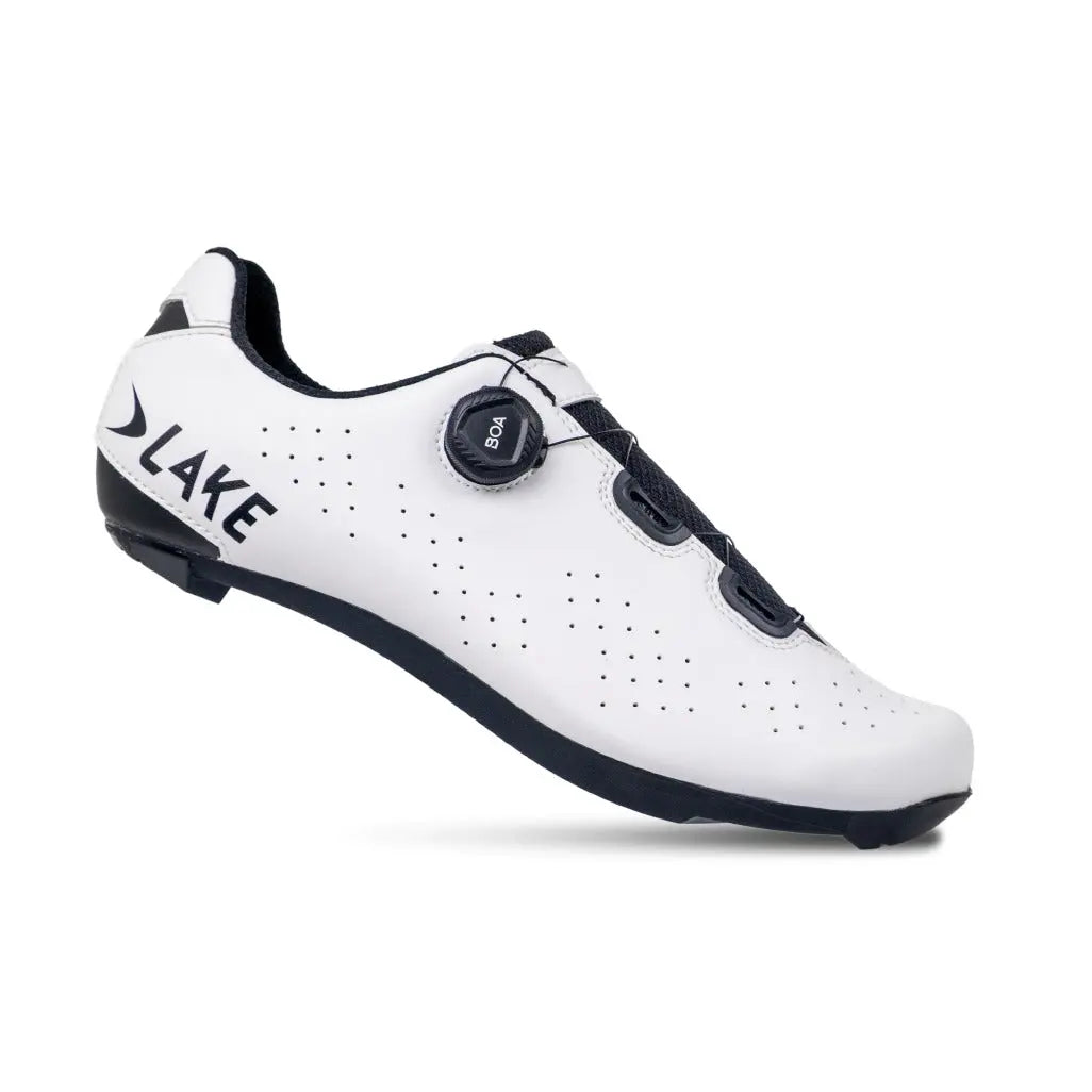 Lake CX178 Road Shoe | Wide White/Black – Dialed Cycling Lab