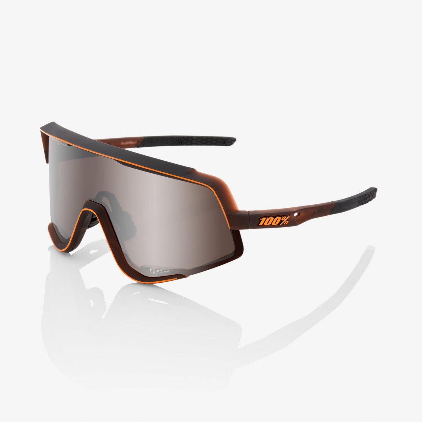 100% Glendale - Matte Translucent Brown Fade | HiPER¬Æ Silver Mirror Lens
