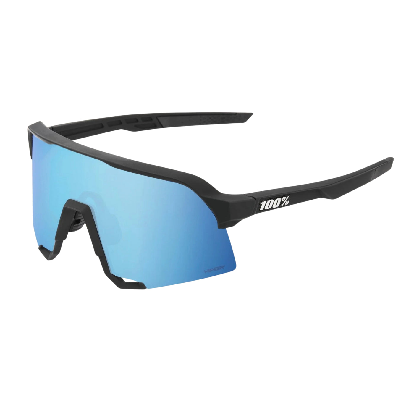 100% S3 - Matte Black | HiPER Blue Multilayer Mirror Lens