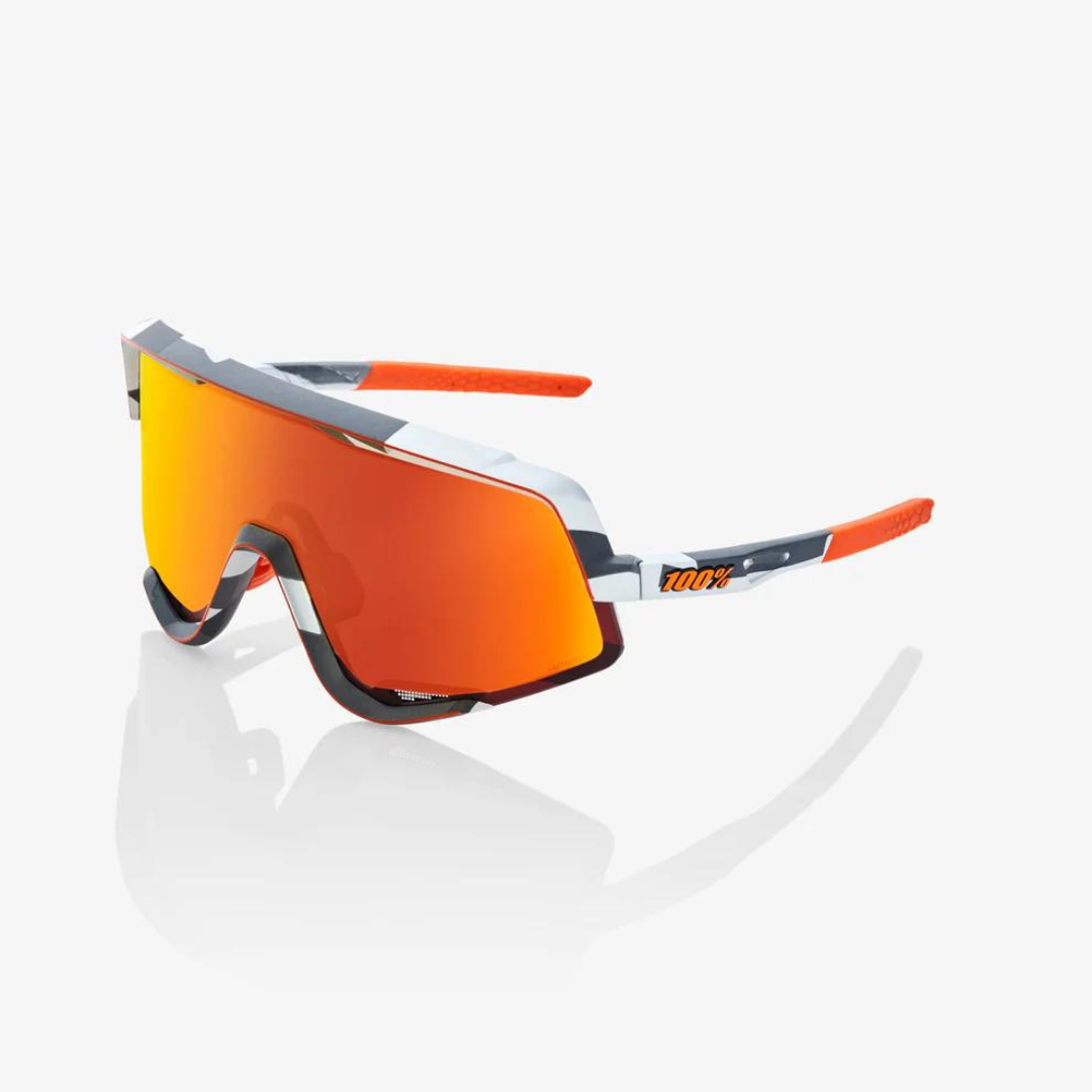 100% Glendale - Soft Tact Grey Camo | HiPER Red Multilayer Lens