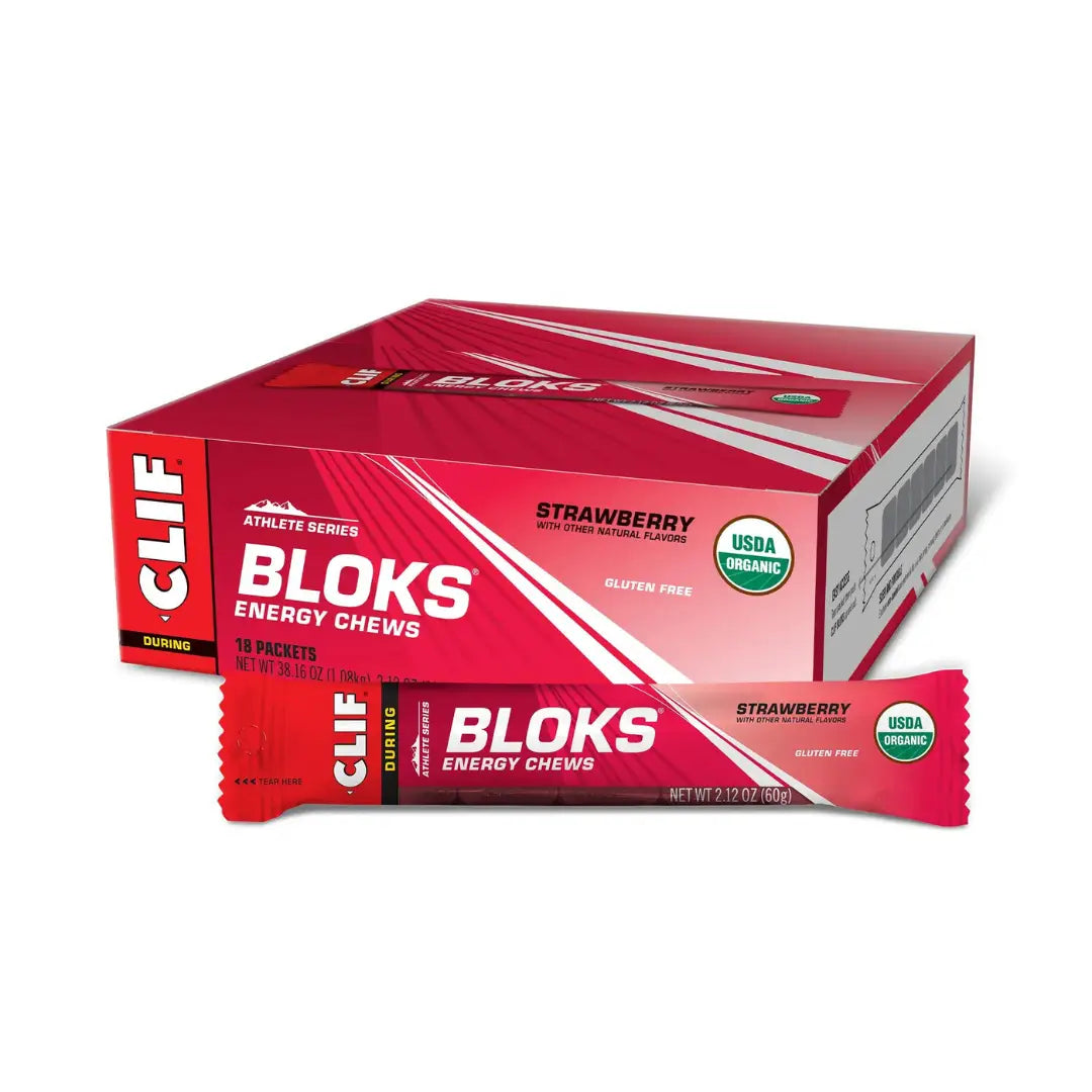 CLIF Bloks Energy Chews - Strawberry | 18 Count