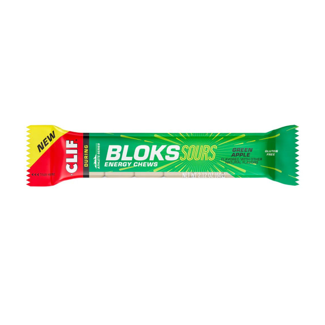 CLIF Bloks Sours Energy Chews - Green Apple | Individual