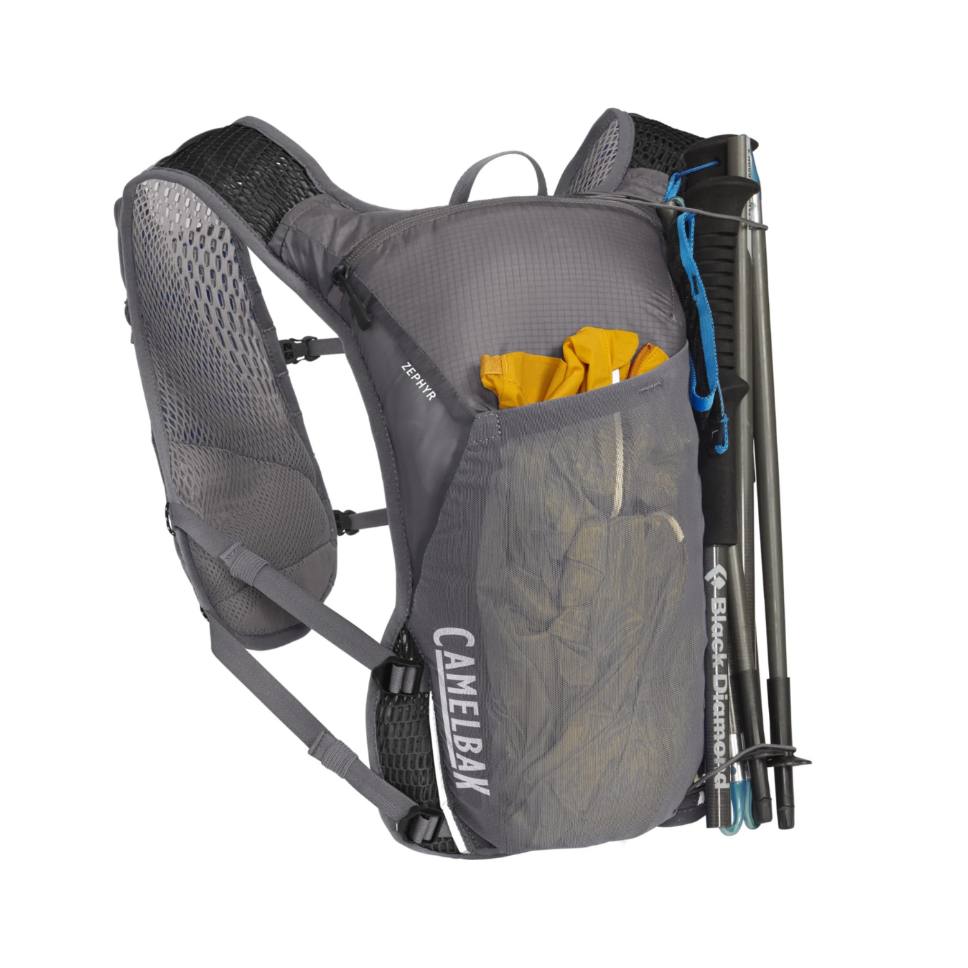 Camelbak Zephyr Vest 1L Running Hydration Pack - Castlerock Grey / Black