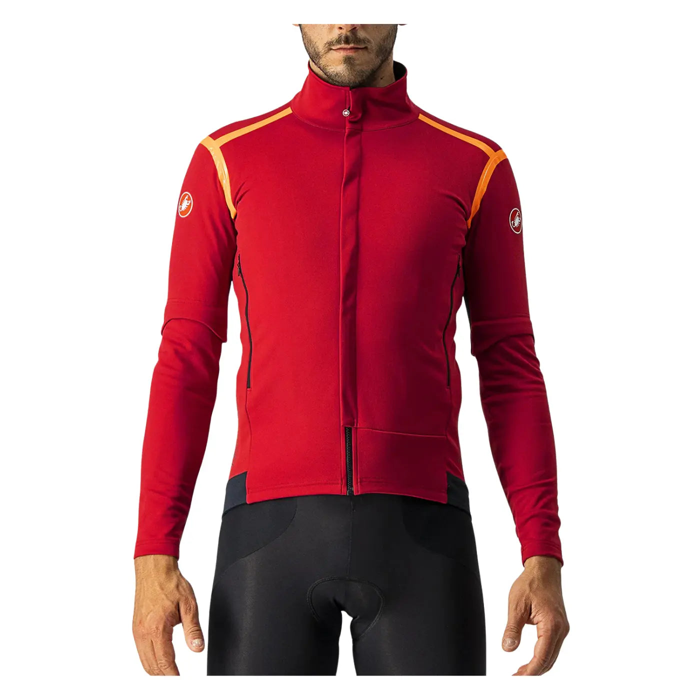 Castelli Perfetto RoS Convertible Cycling Jacket - Pro Red/Brilliant Orange Castelli