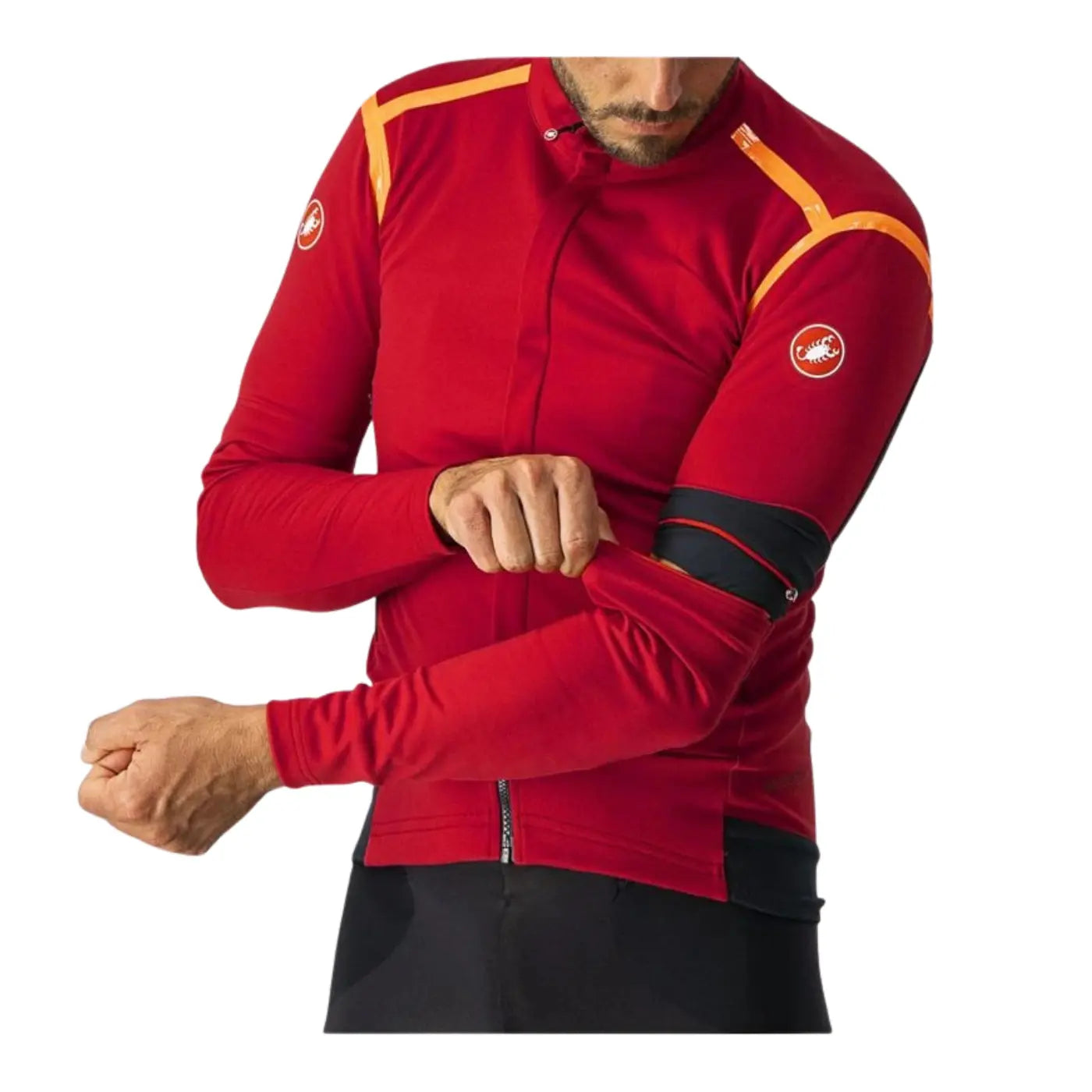 Castelli Perfetto RoS Convertible Cycling Jacket - Pro Red/Brilliant Orange Castelli