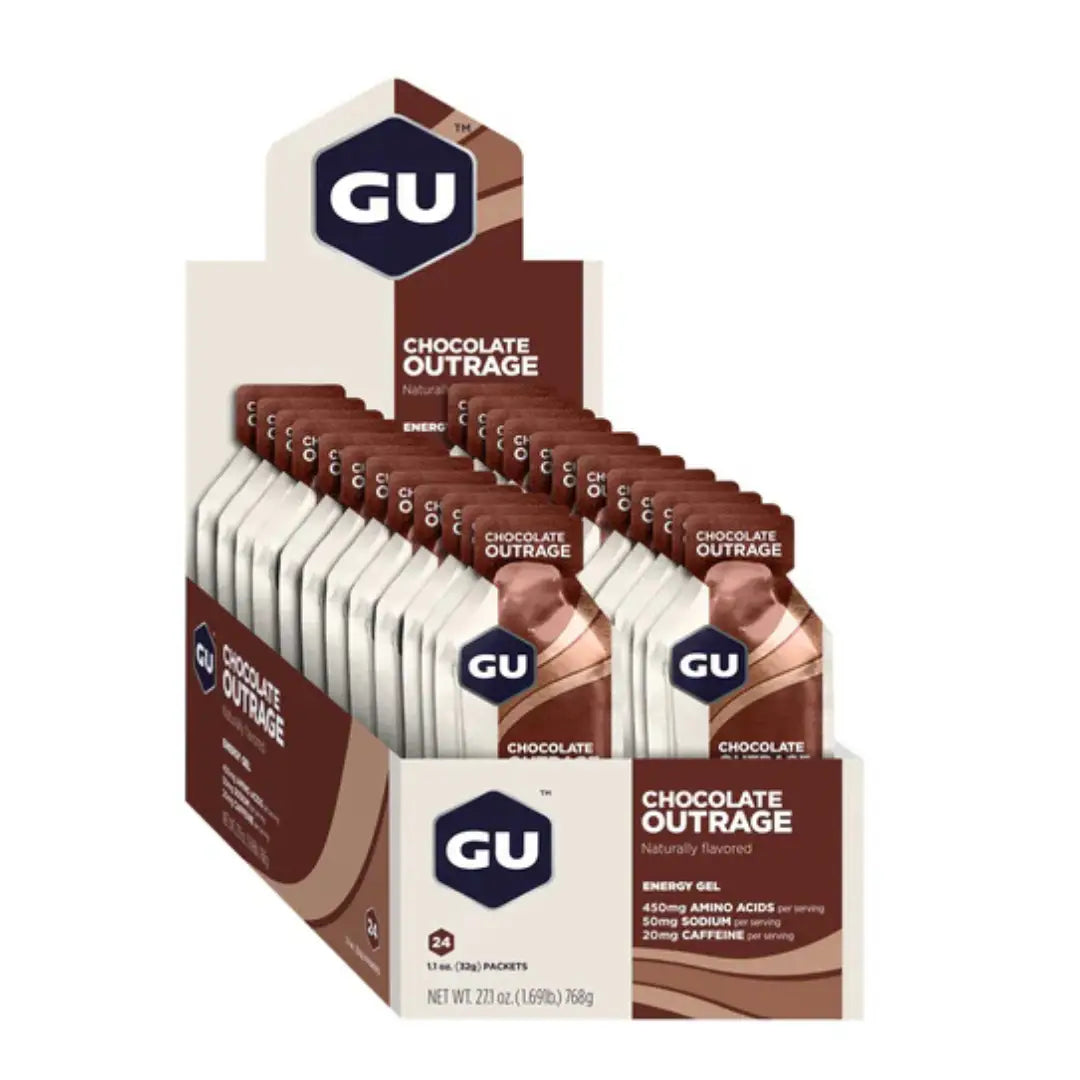 GU Energy Gel - Chocolate Outrage with Caffeine | Box of 24