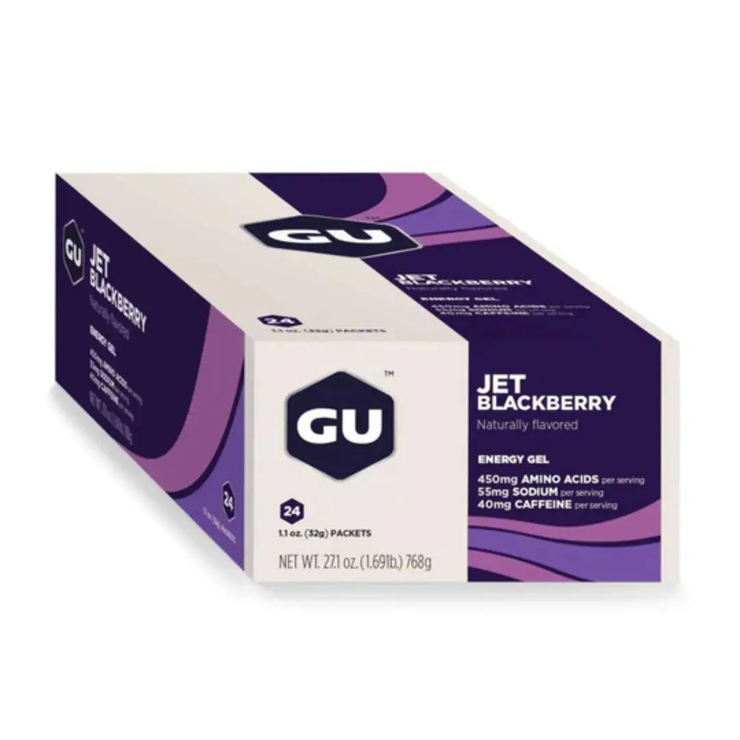 GU Energy Gel - Jet Blackberry with Caffeine | Box of 24