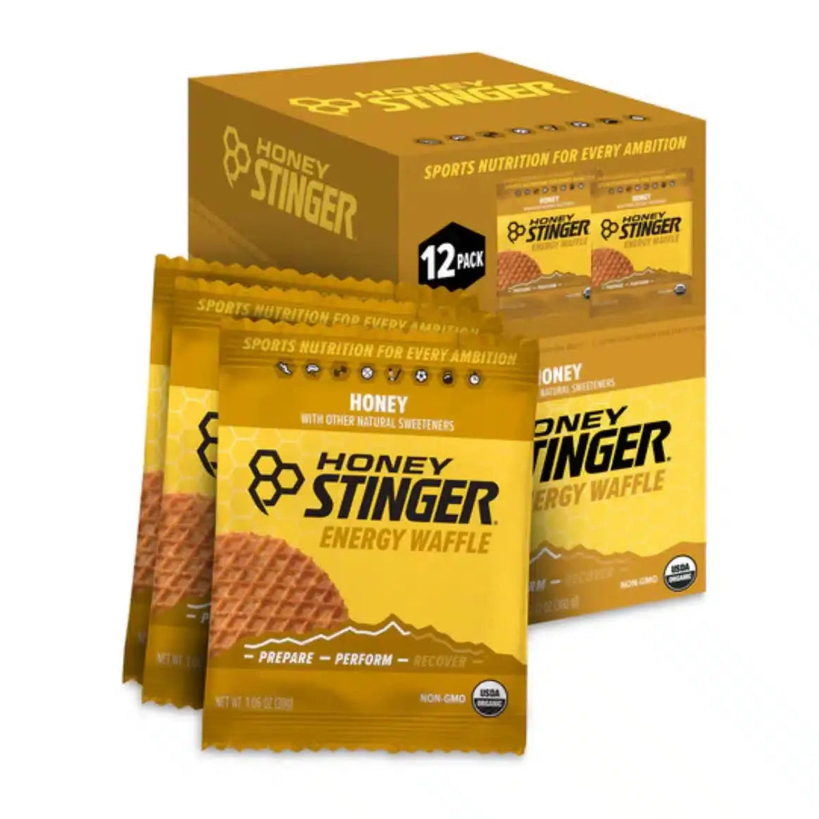 Honey Stinger Waffle - Honey | Box of 12 Honey Stinger