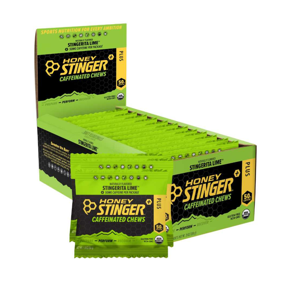 Honey Stinger Energy Chews - Caffeinated Stingerita Lime | Box of 12