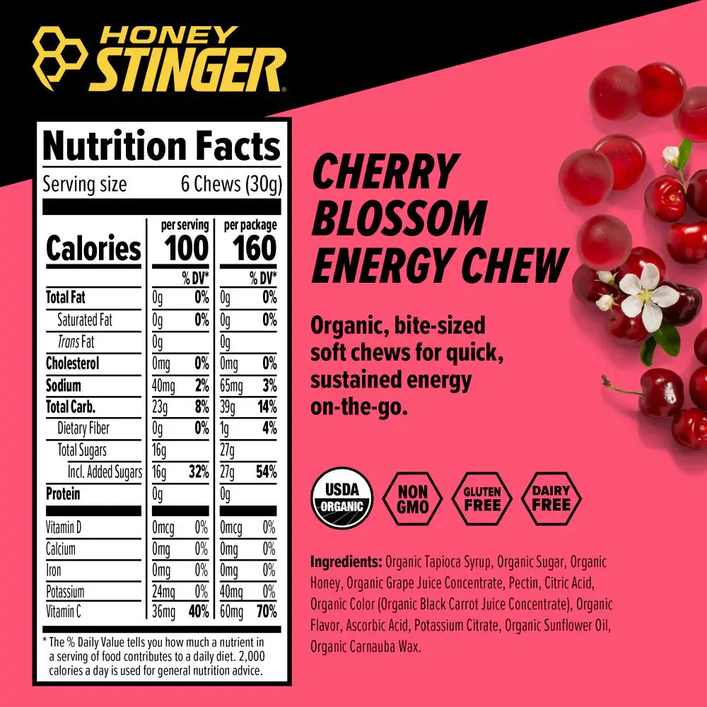 Honey Stinger Energy Chews - Cherry Blossom | Box of 12