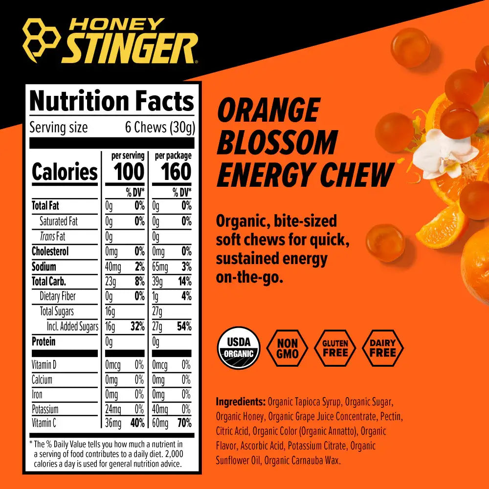 Honey Stinger Energy Chews - Orange Blossom | Box of 12