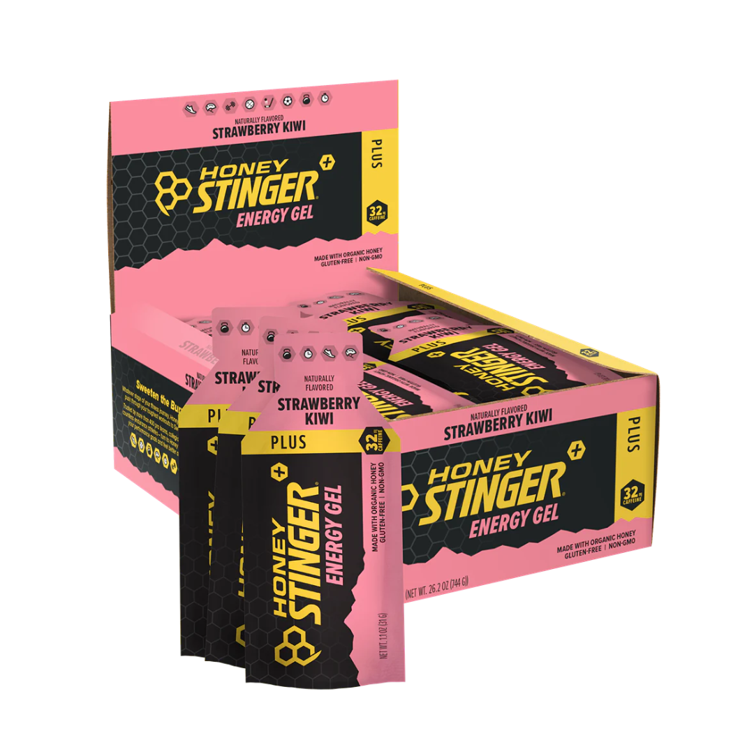 Honey Stinger Energy Gel - Caffeinated Strawberry Kiwi | Box of 24