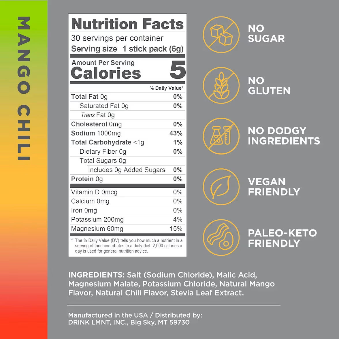 LMNT Mango Chili Salt - Box of 30