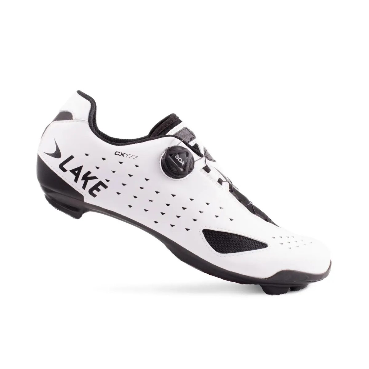 Lake CX177 Road Shoe | Regular White/Black – Dialed Cycling Lab