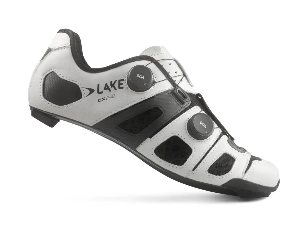 Lake Cycling CX242 - Wide | White/Black - Dialed Cycling Lab