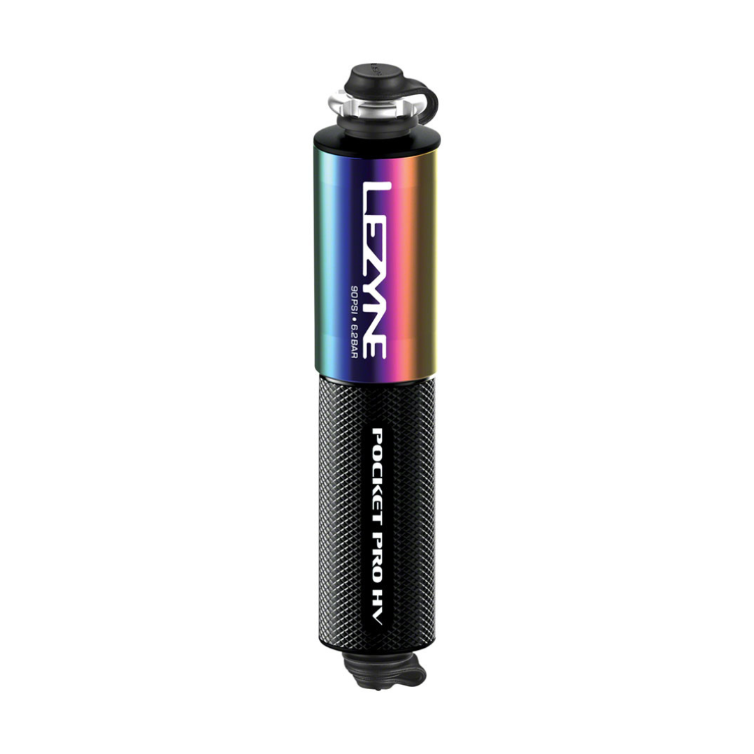 Lezyne Pocket Drive Pro HV Mini Pump - Aluminium | 90psi | Presta/Schrader - Neo/Black