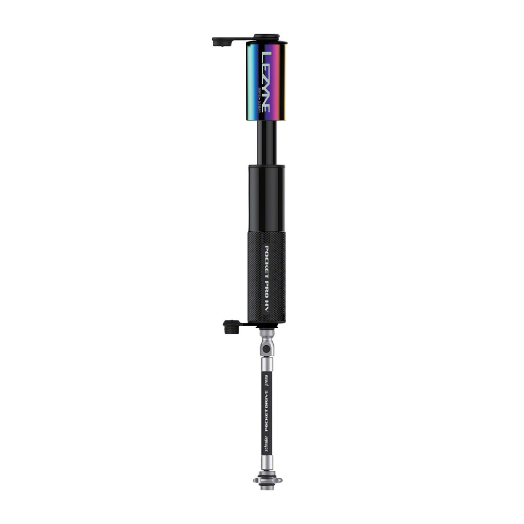 Lezyne Pocket Drive Pro HV Mini Pump - Aluminium | 90psi | Presta/Schrader - Neo/Black