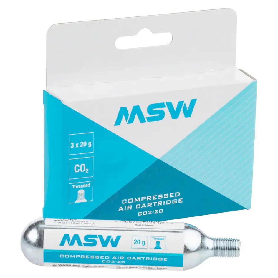 MSW CO2 Threaded Cartridge - 20g | 3 Pack