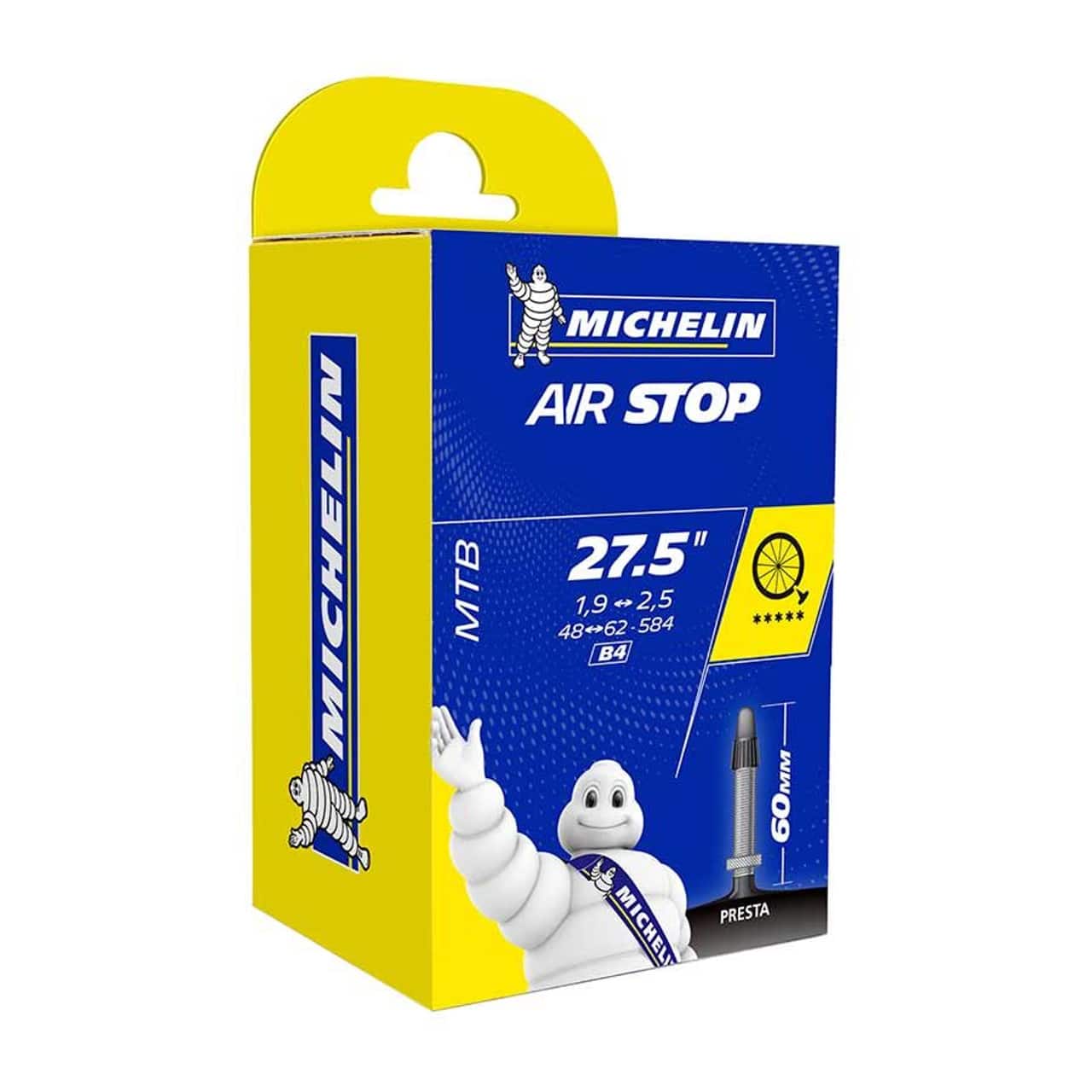 Michelin Airstop Tube - 27.5 x 1.9 - 2.5 | 60mm Presta Valve