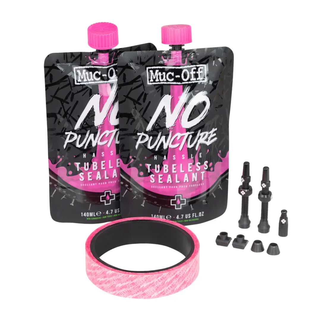 Muc-Off Ultimate Tubeless Kit - XC/Gravel | 25mm Tape | 44mm Valves