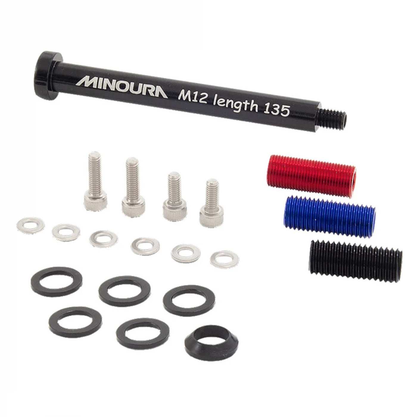 PDW Minoura Thru Axle for Fender and Rack Mounting - FRONT