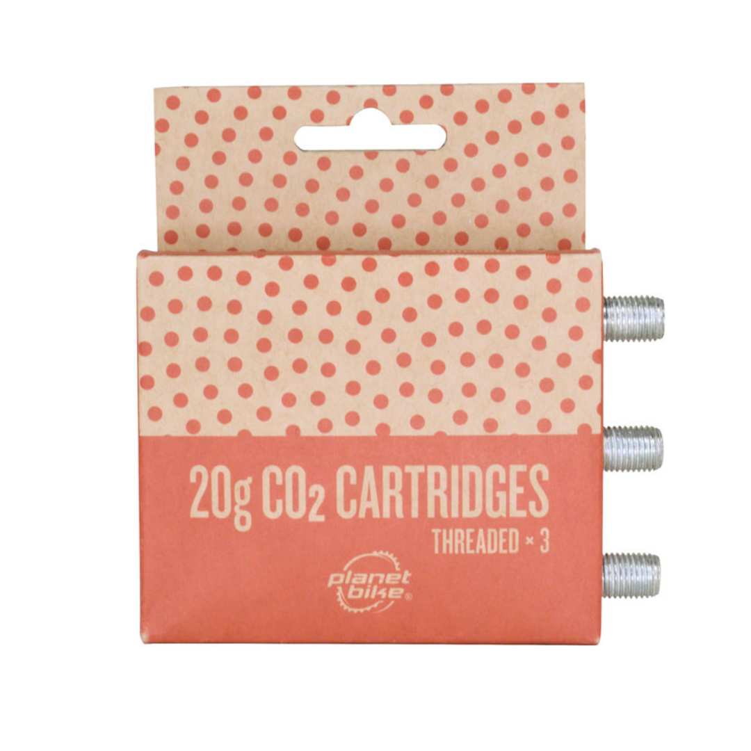 Planet Bike 20g Threaded CO2 Cartridge - 3 pack