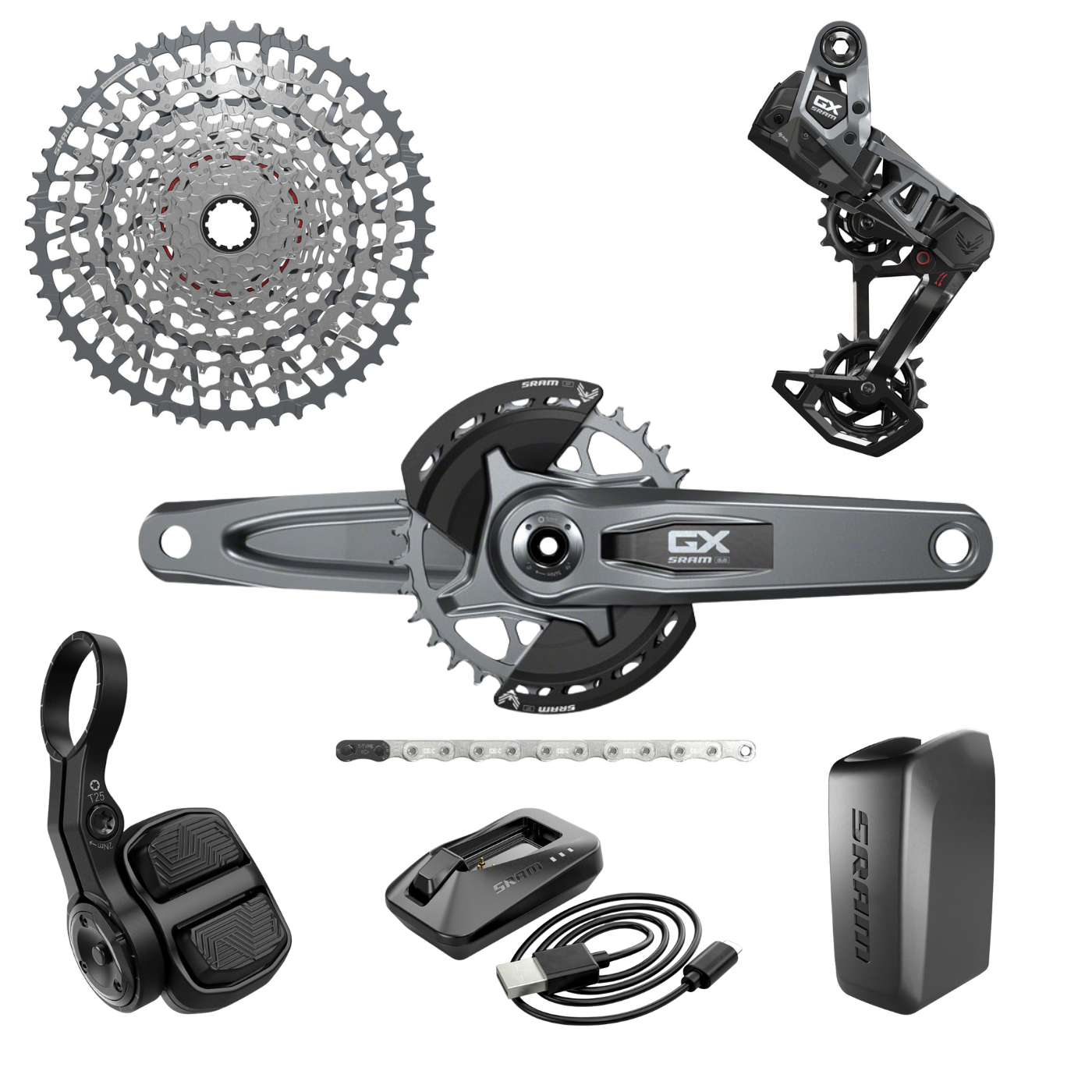 SRAM GX T-Type Eagle Transmission Groupset - 170mm | 32t | 10-52t