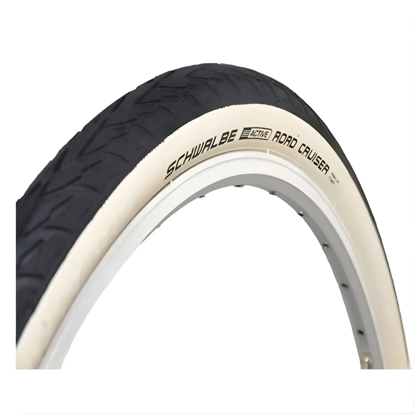 Schwalbe Road Cruiser Tire - 26 x 1.75 | White/Black | Wire Schwalbe