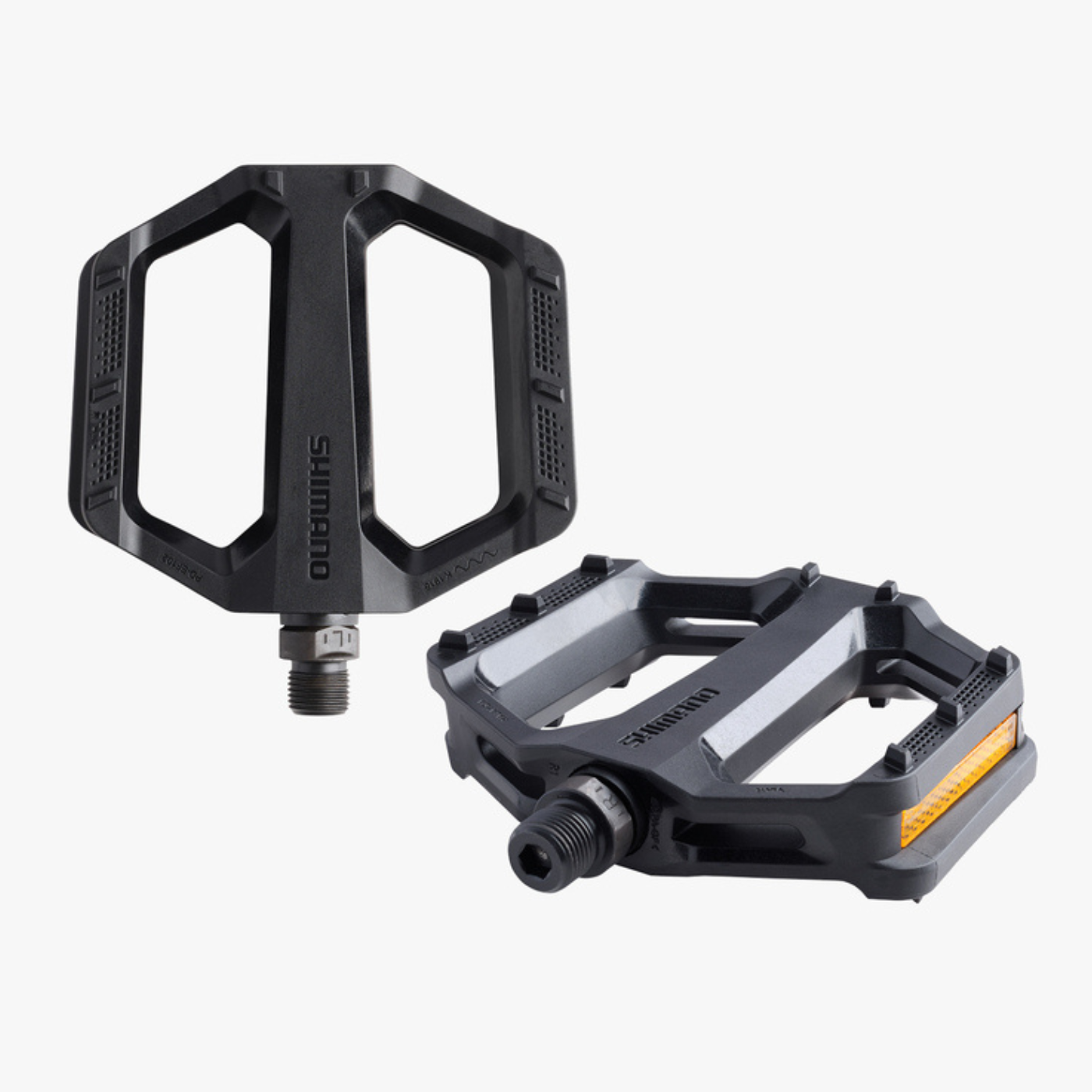 Shimano PD-EF102 Flat Pedal w/ Reflector - Black