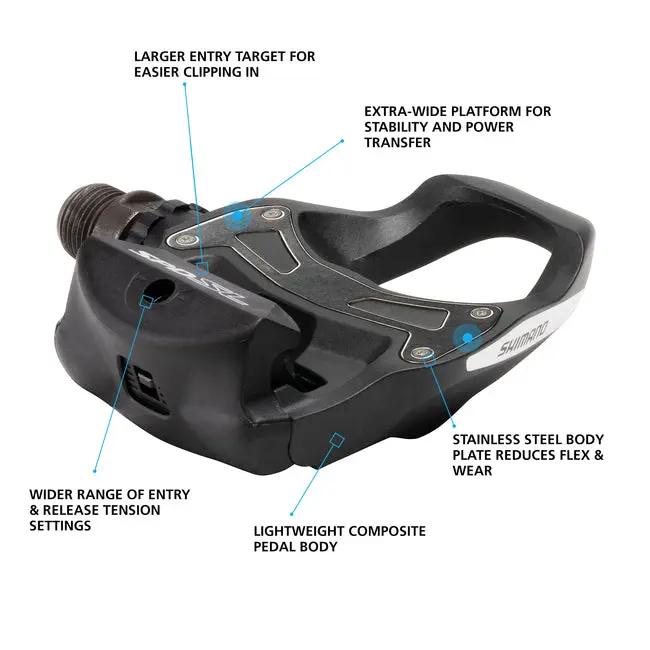 Shimano PD-R550 Road Pedals | SPD-SL Carbon Composite with Cleats