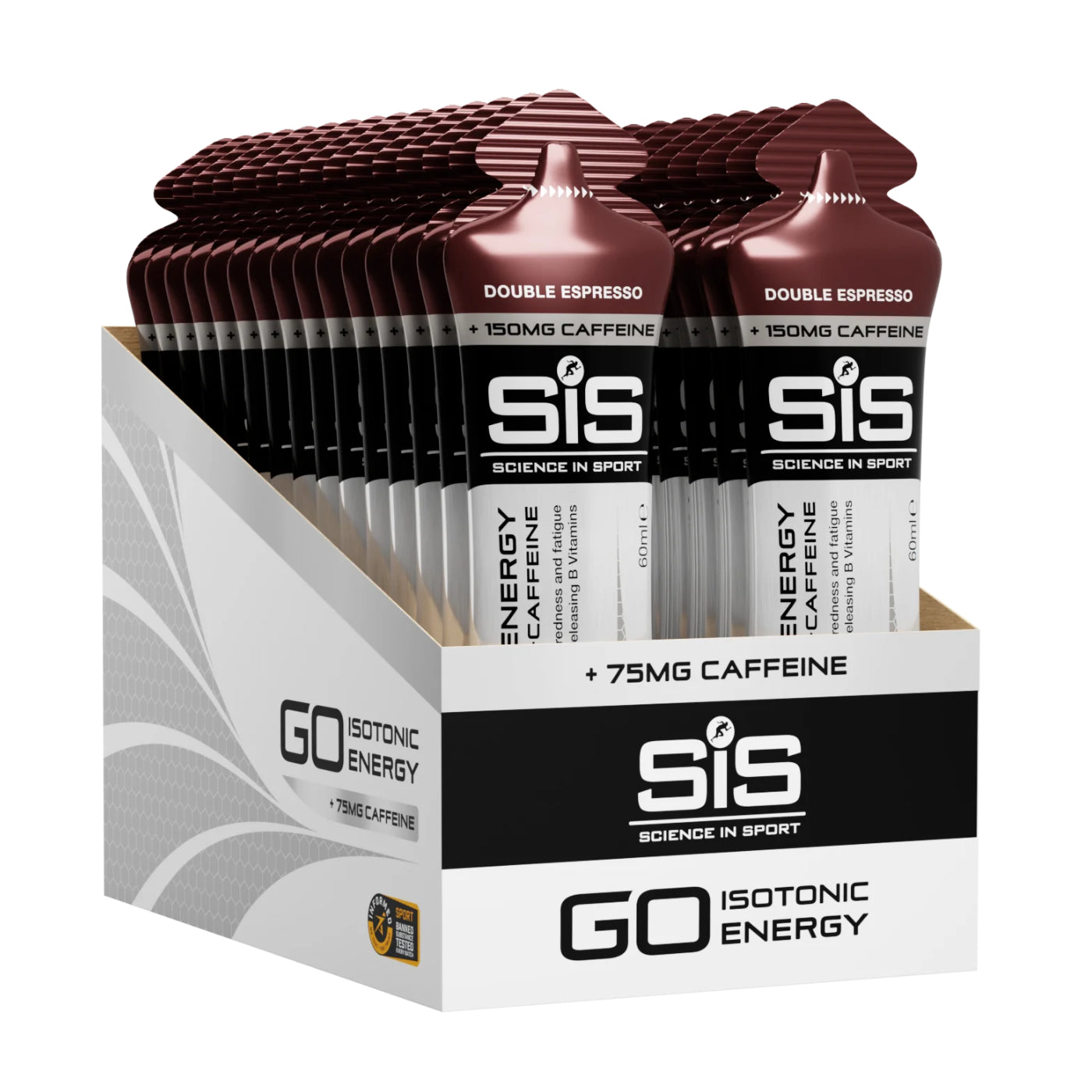 SiS GO Energy + Caffeine Gel - Double Espresso | Box of 30