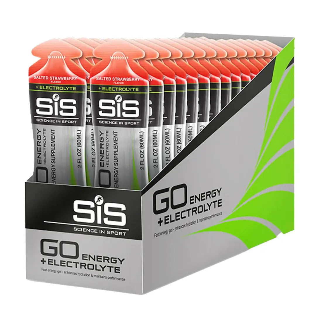 SiS GO Energy + Electrolyte Gel - Salted Strawberry | Box of 30
