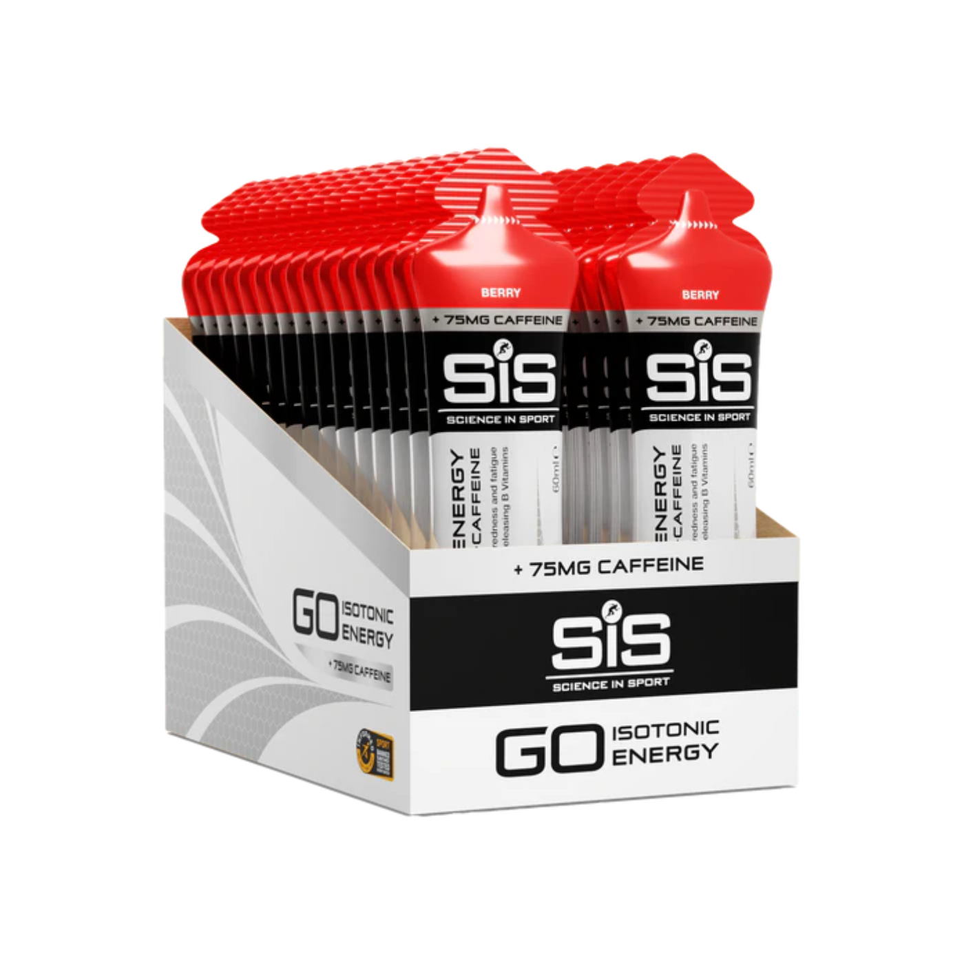 SiS GO Energy + Caffeine Gels - Berry | Box of 30