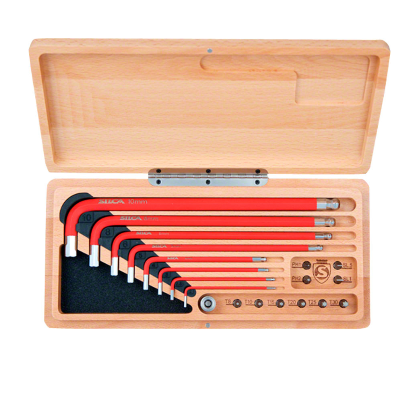 Silca HX1 Hex Wrenches and Drive Tool Kit with Wood Case