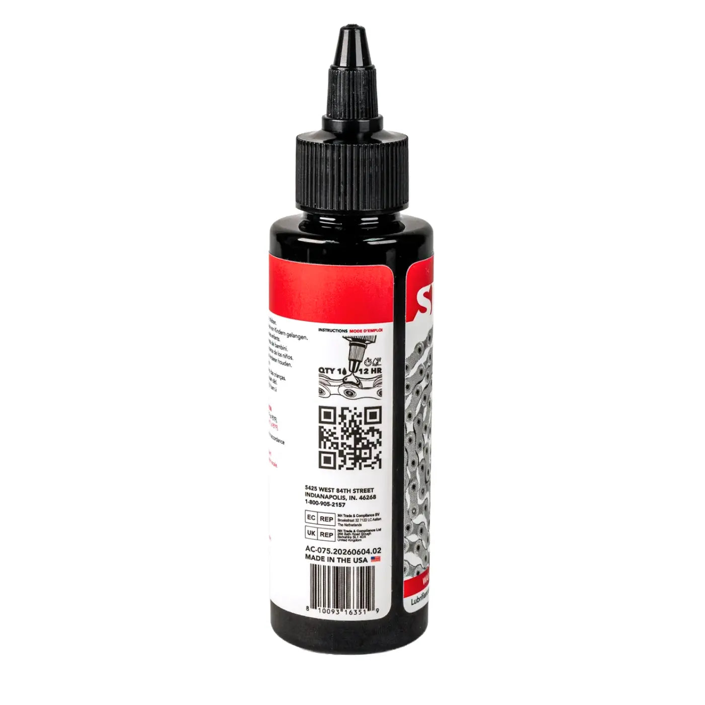 Silca Super Secret 2.0 Chain Lube 100ml bottle rear label Silca
