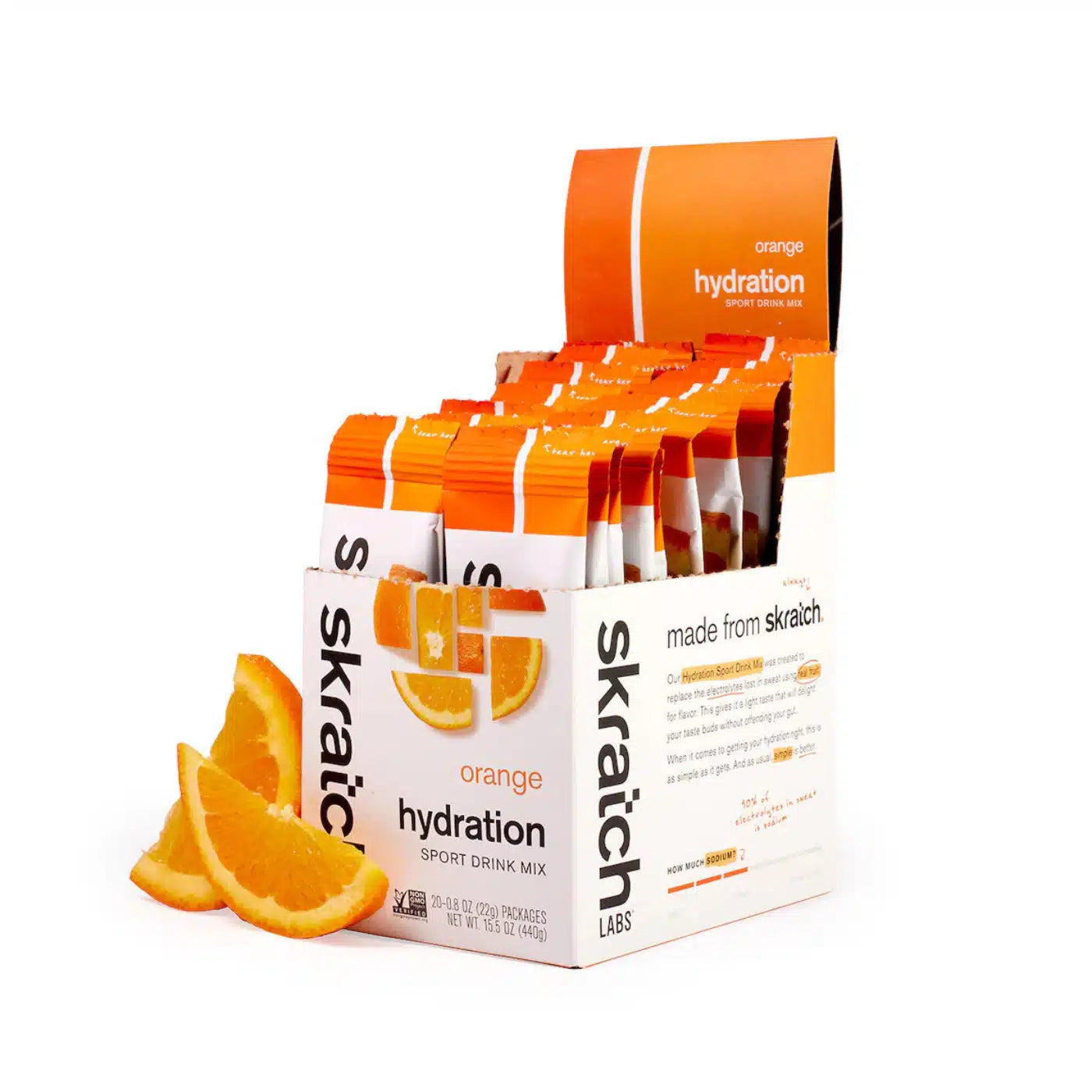 Skratch Labs Hydration Sport Drink Mix - Orange | 20 Single Servings