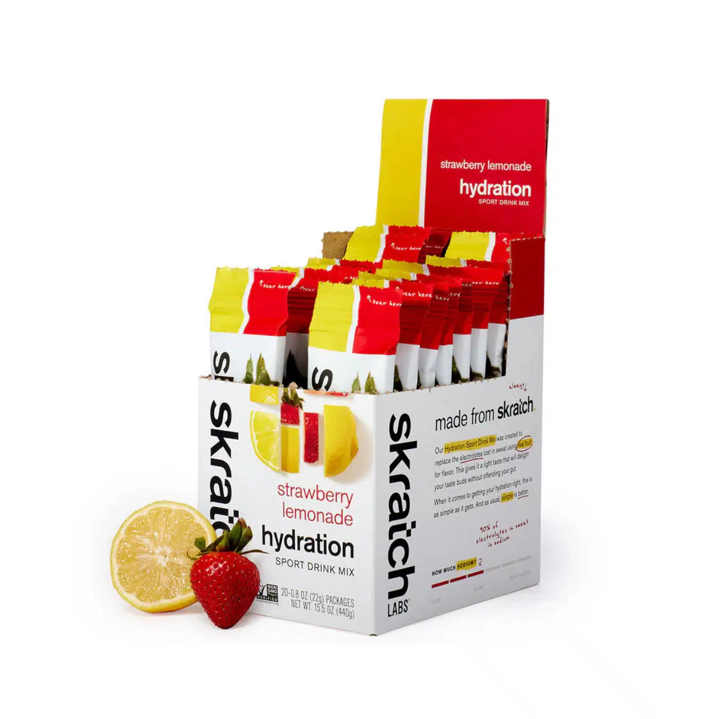 Skratch Labs Hydration Sport Drink Mix - Strawberry Lemonade | 20 Singles