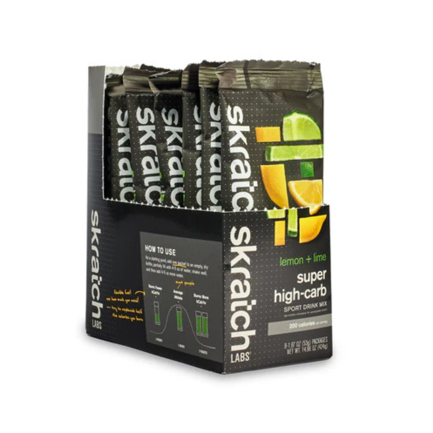 Skratch Labs Super High-Carb Sport Drink Mix - Lemon + Lime | Box of 8