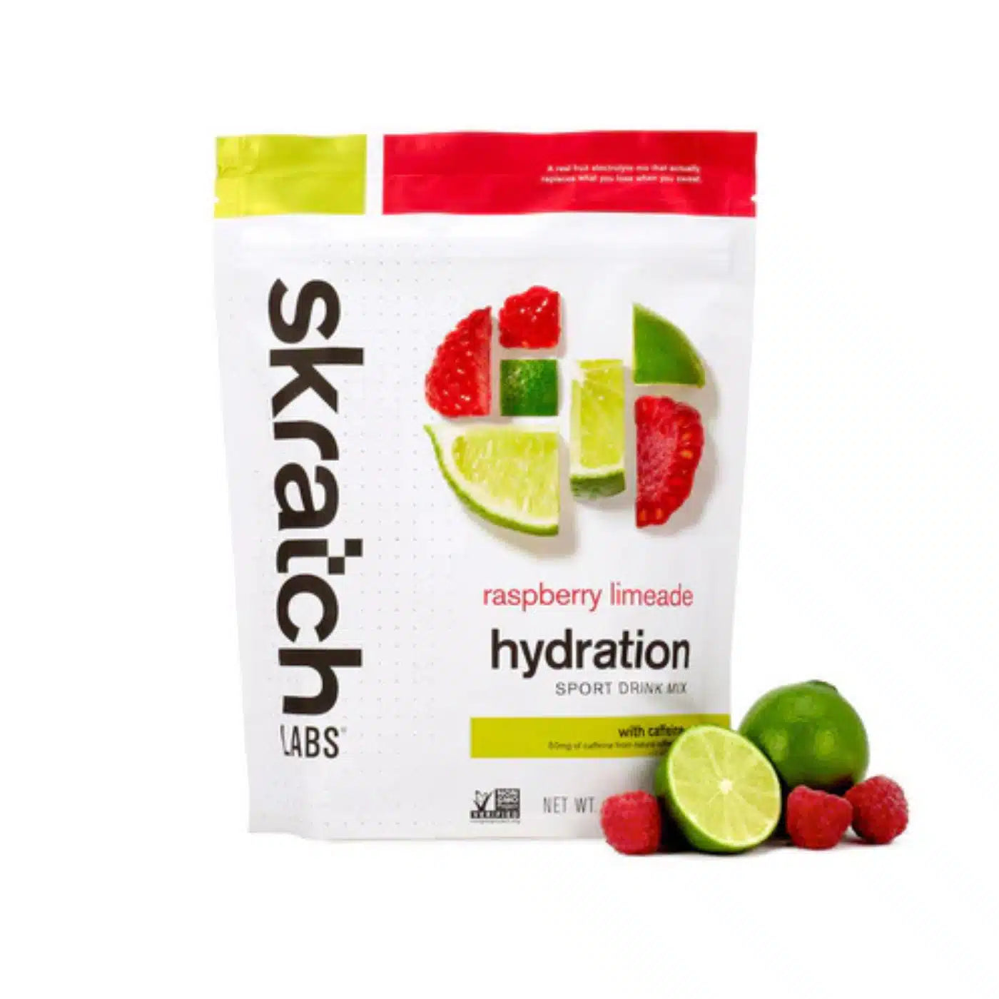 Skratch Labs Hydration Sport Drink Mix - Raspberry Limeade w/ Caffeine | 20 Servings